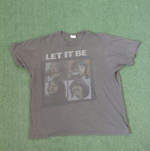 VINTAGE 2005 The Beatles Let It Be Music Y2K Gray T Shirt Sz XL